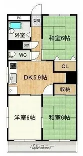 メゾンドール横河原【201号室】の間取り