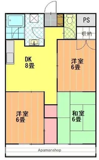 松山西ハイツ【706号室】の間取り