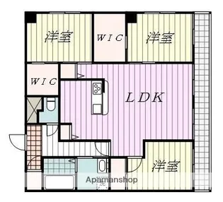 アヴァンサ千舟【10階】の間取り