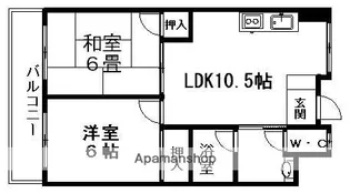 ユートピアハイツ【3階】の間取り