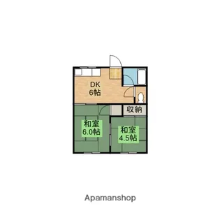 曽我部アパート【2階】の間取り