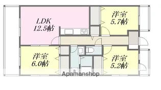 コーポ津吉【2階】の間取り
