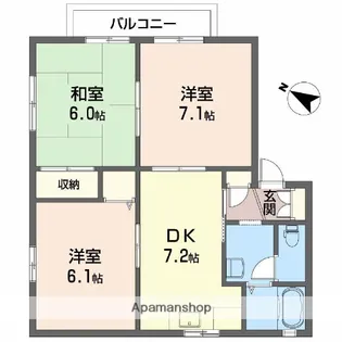 アクセスS.K B棟【2階】の間取り