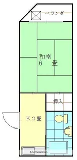 大手町二宮ハイツ【202号室】の間取り