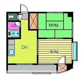 第21杉フラット【4階】の間取り