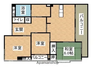 ロクス持田【3階】の間取り