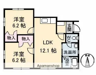 アネックス・Ⅰ D棟【1階】の間取り