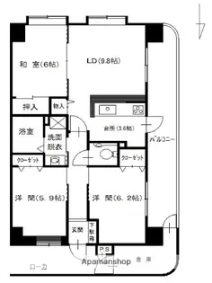 ジュエルミサワ・11【301号室】の間取り