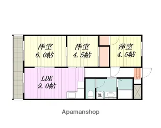 松山グランドハイツ【211号室】の間取り