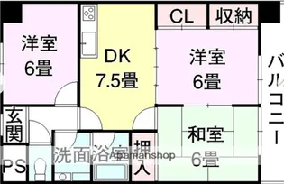 第1ゴトービル【710号室】の間取り