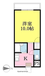 マイムビルⅢ【203号室】の間取り