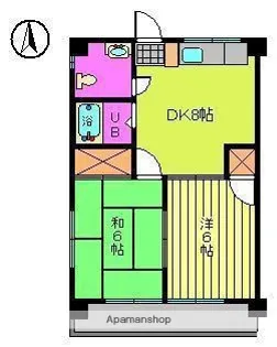 シャトレー築山【402号室】の間取り