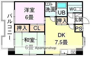 第2ゴトービル【5階】の間取り