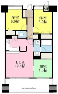 アルファステイツ市駅前【702号室】の間取り
