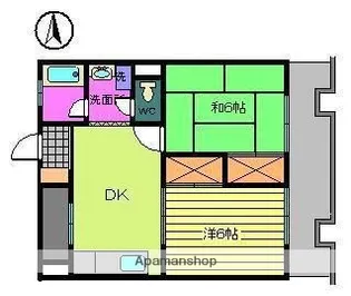 清香マンション【3階】の間取り
