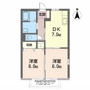 ピースフル【2階】の間取り