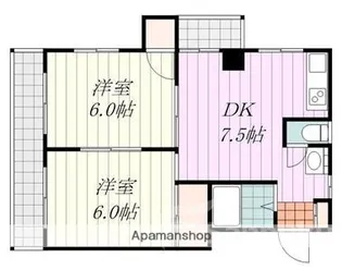 福音寺ハイツ【4階】の間取り