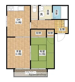 フォーレス筒井【2階】の間取り