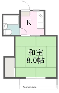 本宮ハイツ【102号室】の間取り