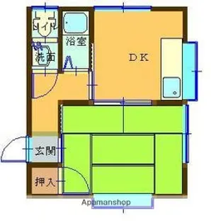 南久米コーポ【2階】の間取り