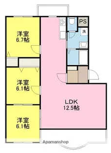 ボヌールレジデンス・【3階】の間取り
