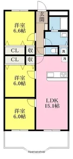 オーベルストヴォーネン【1階】の間取り