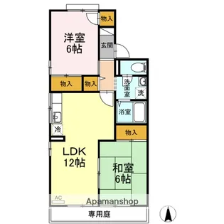 ルミエール・ド・エスト B棟【1階】の間取り