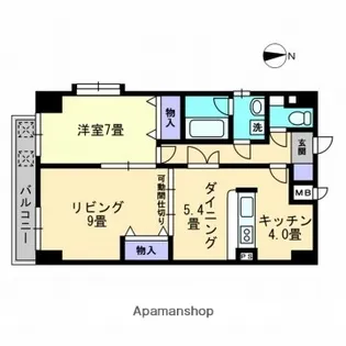 AXIS空港通【905号室】の間取り