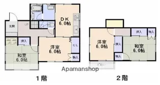 愛媛県松山市三町3丁目【一戸建】の間取り