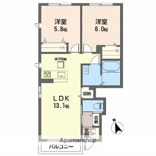 ヴェント・コリーナ【1階】の間取り