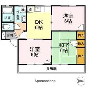 エスト・クレール【1階】の間取り