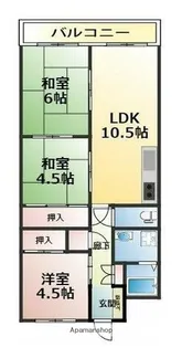 コスモ川内【302号室】の間取り