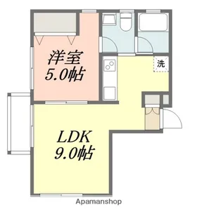 1LDKの間取り画像