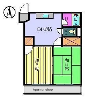 第13杉フラット【5階】の間取り