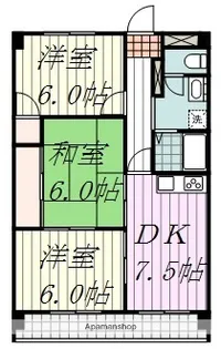 レジデンス空港【4階】の間取り