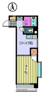 メゾンドコリーヌ【202号室】の間取り
