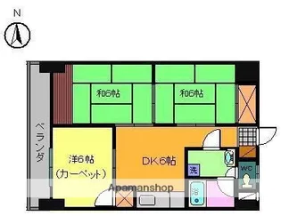 第84杉フラット【307号室】の間取り