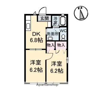 グリーンコートK【1階】の間取り