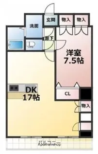 1LDKの間取り画像