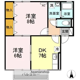 セジュール・ウメキⅡ【2階】の間取り