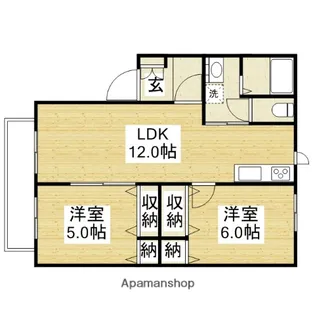 コスモクリアD棟【2階】の間取り