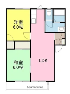 コスモクリアD棟【1階】の間取り