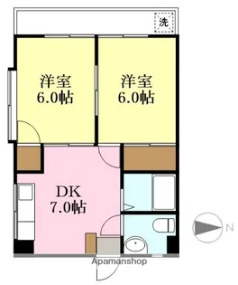 コスモリヴェール朝生田【4階】の間取り