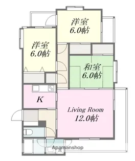 Wハイツイン・サクラメント【6階】の間取り