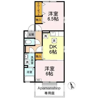 グレイスコート アネックス B棟【1階】の間取り