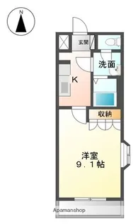 シェルル南方【2階】の間取り
