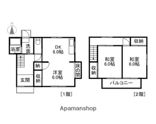 愛媛県松山市余戸東2丁目【一戸建】の間取り