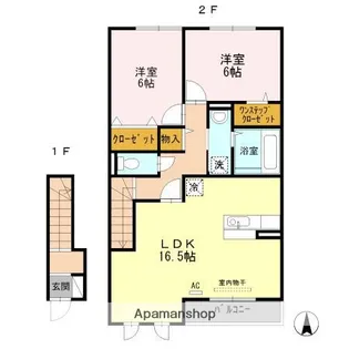 リヴェール長戸 A棟【2階】の間取り