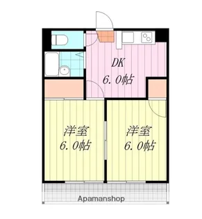 2DKの間取り画像