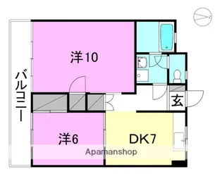 イーストレジデンス大和【706号室】の間取り